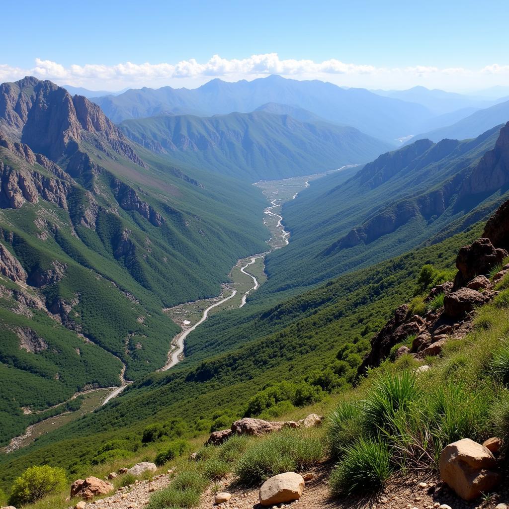 Scenic Landscape of the Atlas Mountains in Algeria