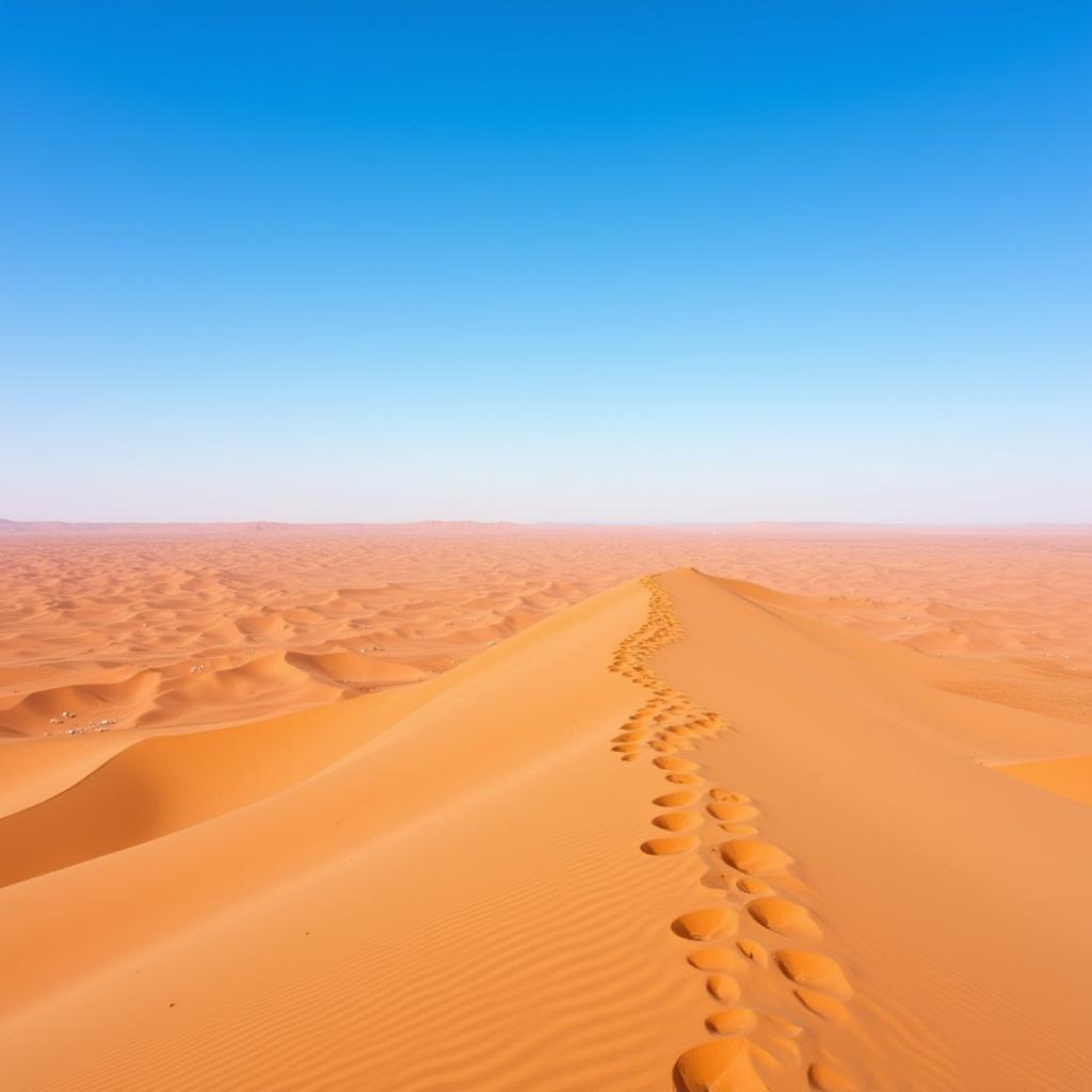 Vast Sahara Desert Landscape in Algeria