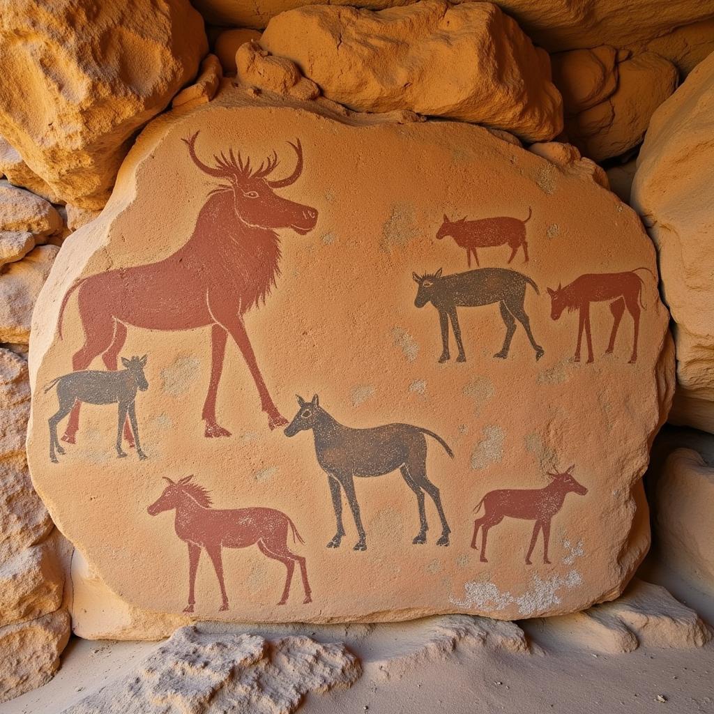 Ancient Rock Art in Tassili n'Ajjer, Algeria