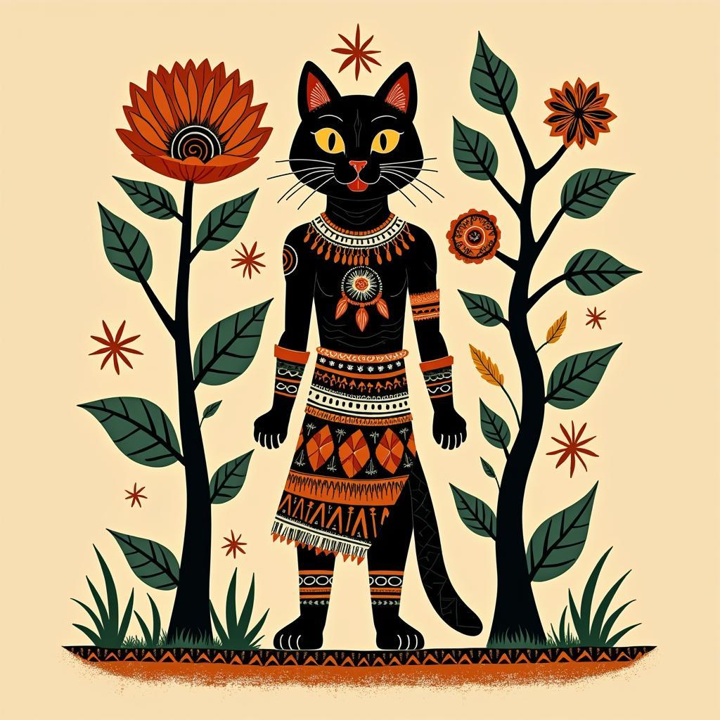 Ancient African Cat God Representation