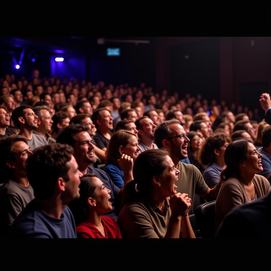 Audience Laughing at a Comedy Show