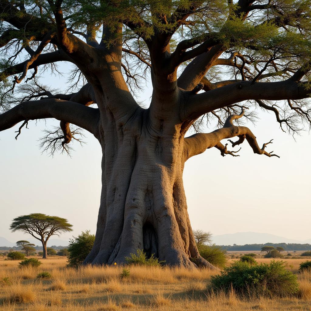 Baobab Tree in the African Savanna