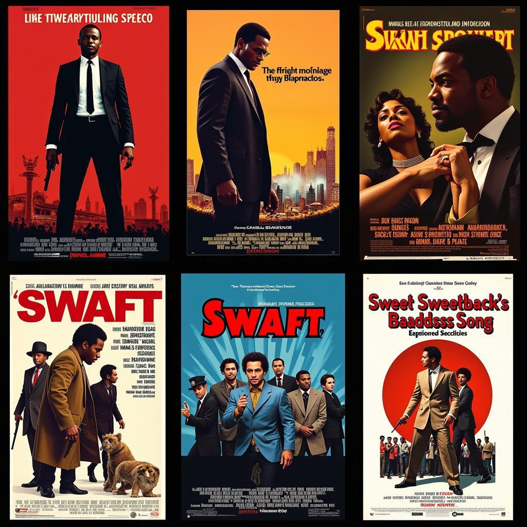 Blaxploitation heroes like Shaft and Sweet Sweetback.