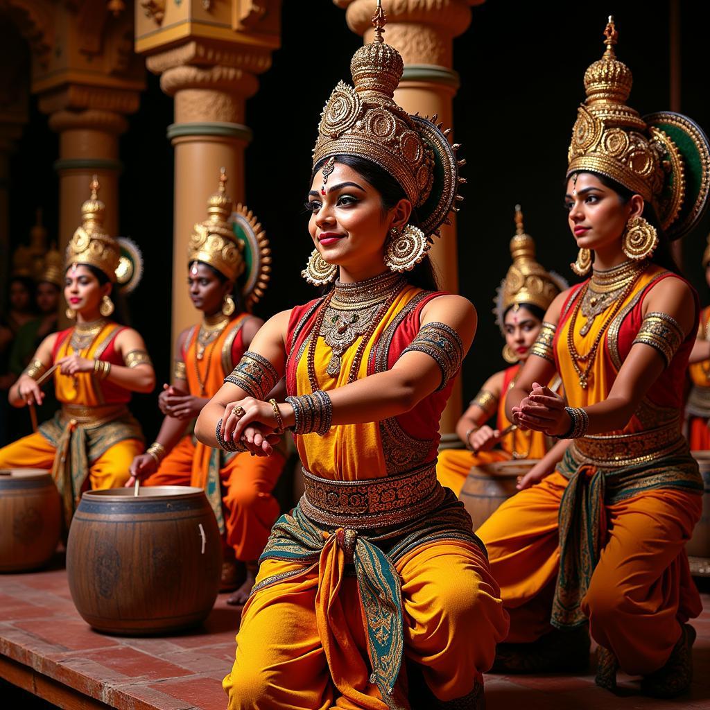 Chenda drum in a Kathakali performance