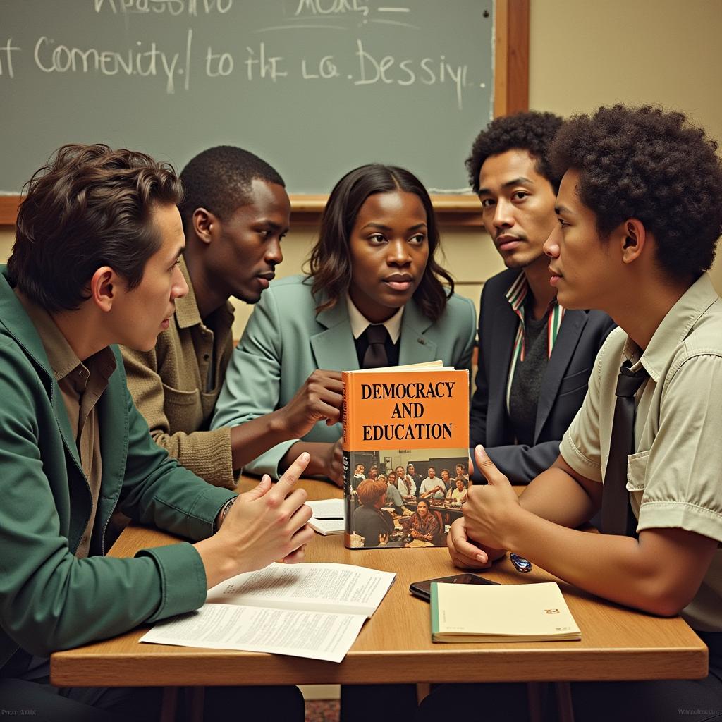 Civil Rights activists studying Dewey's philosophy.