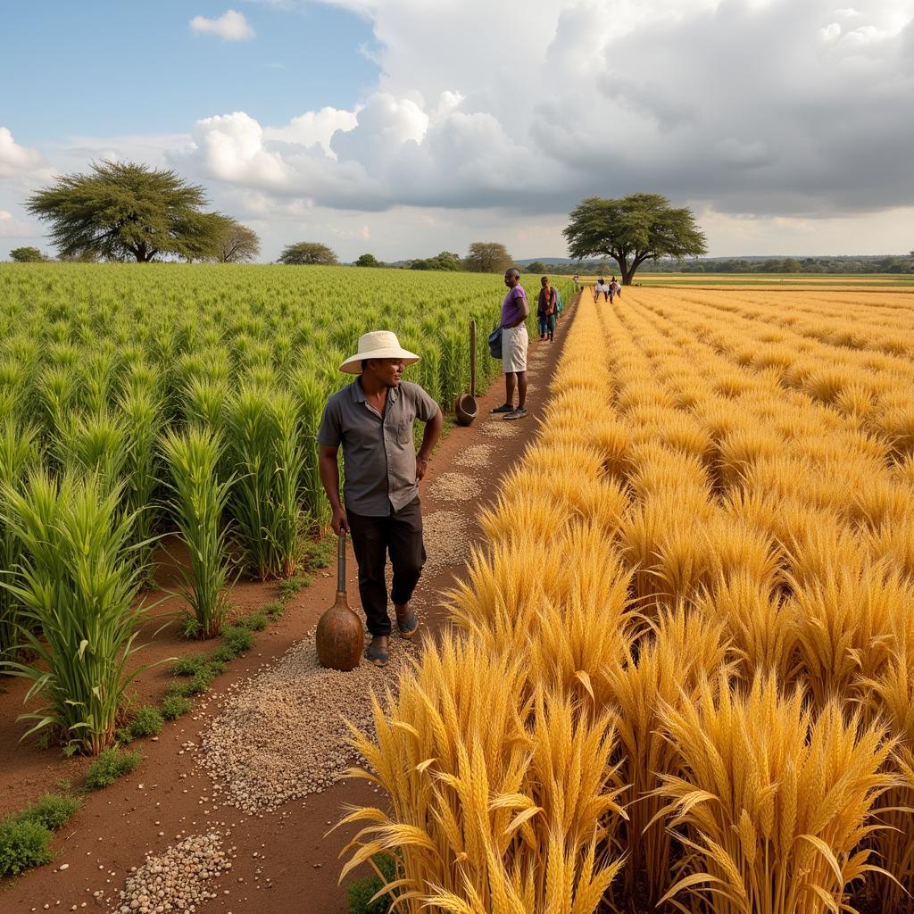 Cultivating African grains in traditional and modern ways