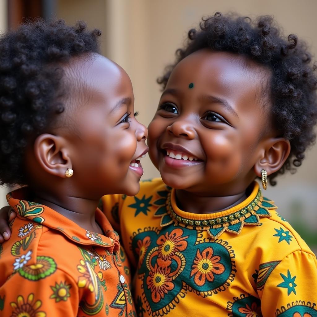 Smiling African Babies