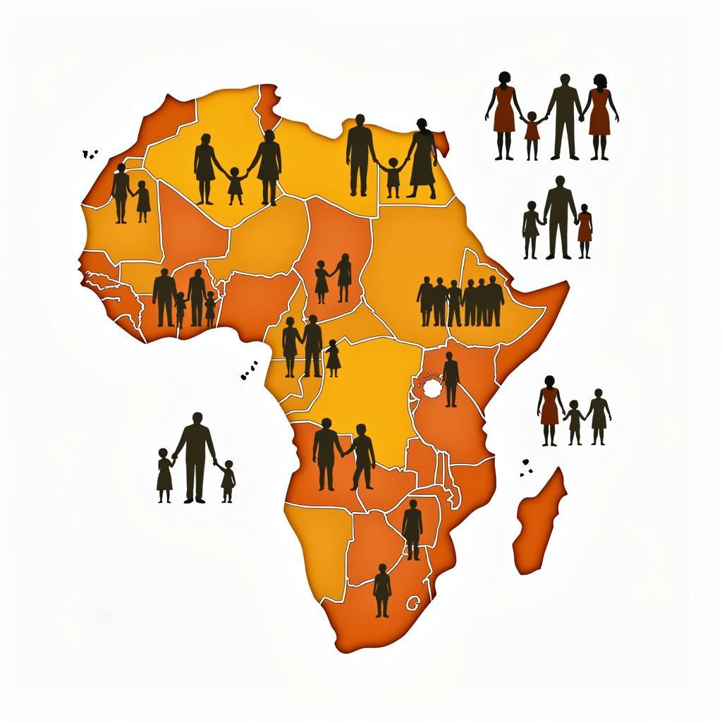 Diverse African Family Structures Clipart