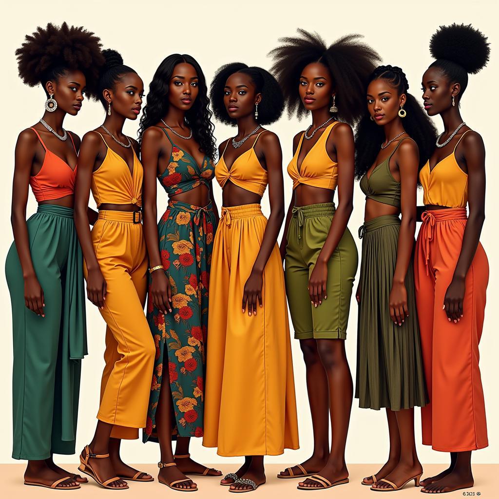 Diverse African Women Representing Various Beauty Standards