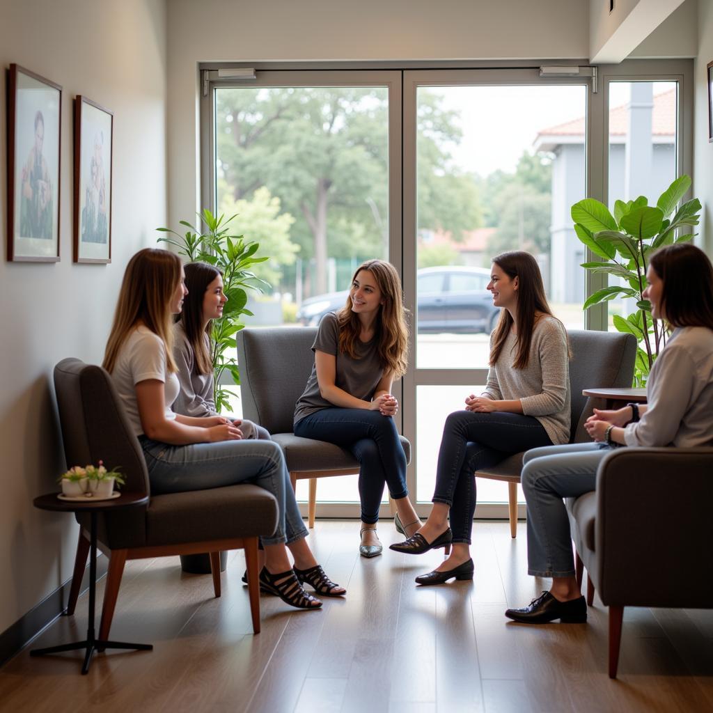 Diverse patients in a Houston plastic surgery clinic.