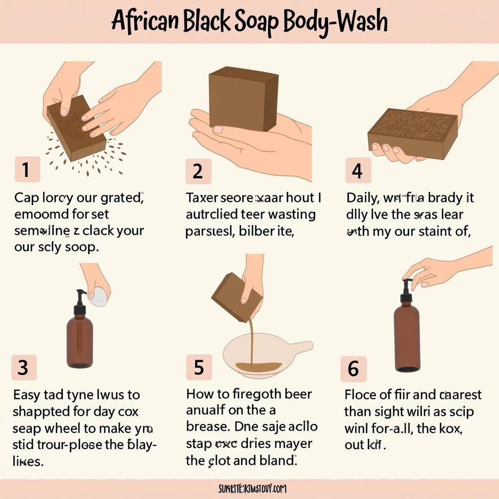 Making African Black Soap Body Wash