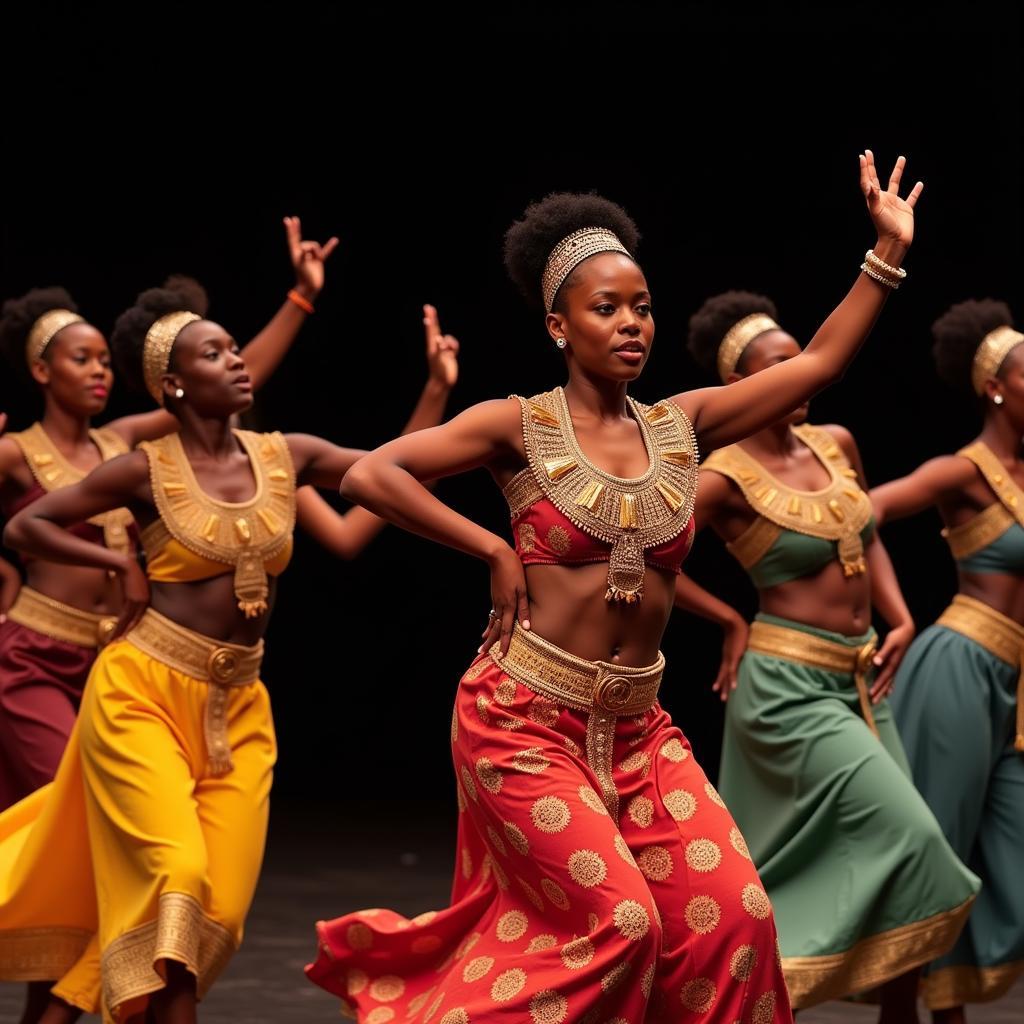 East African Dance Performance with Traditional Costumes