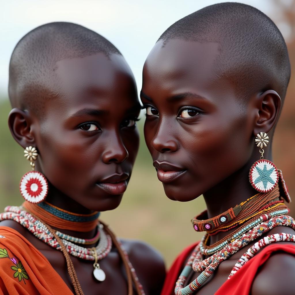 East African Maasai Women Hairstyles