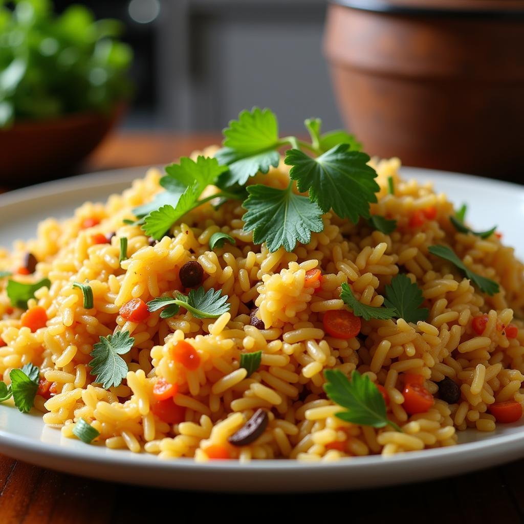 Aromatic East African Pilau Rice with Spices and Herbs