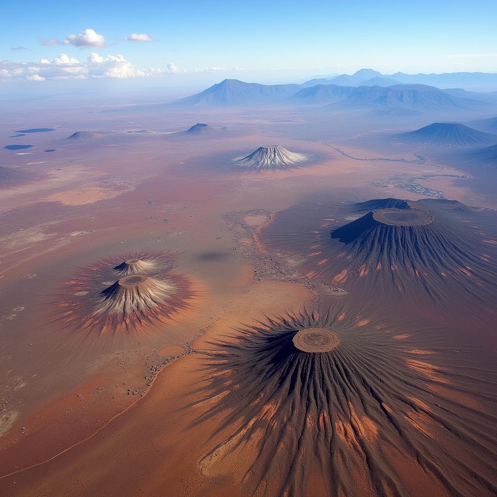 East African Rift Valley Landscape with Small Peaks