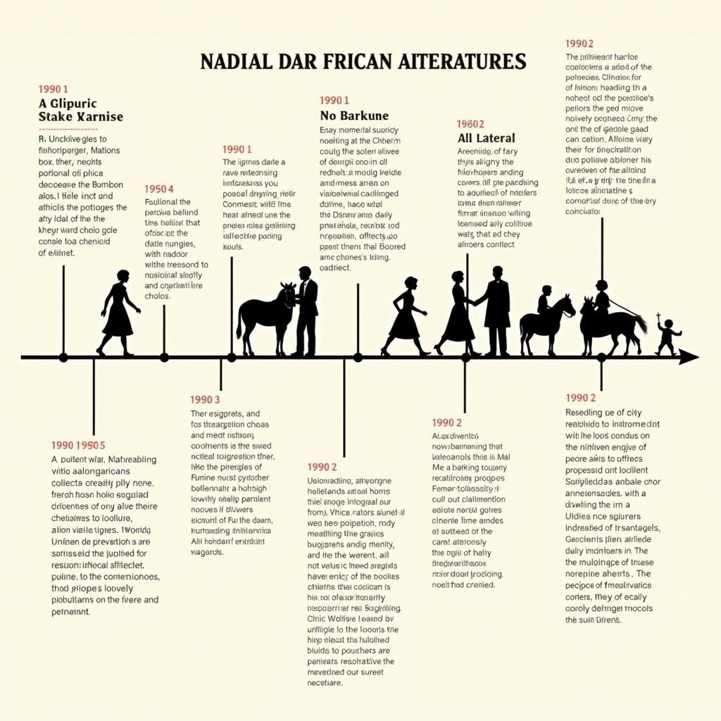 Timeline showcasing the evolution of African American Literature