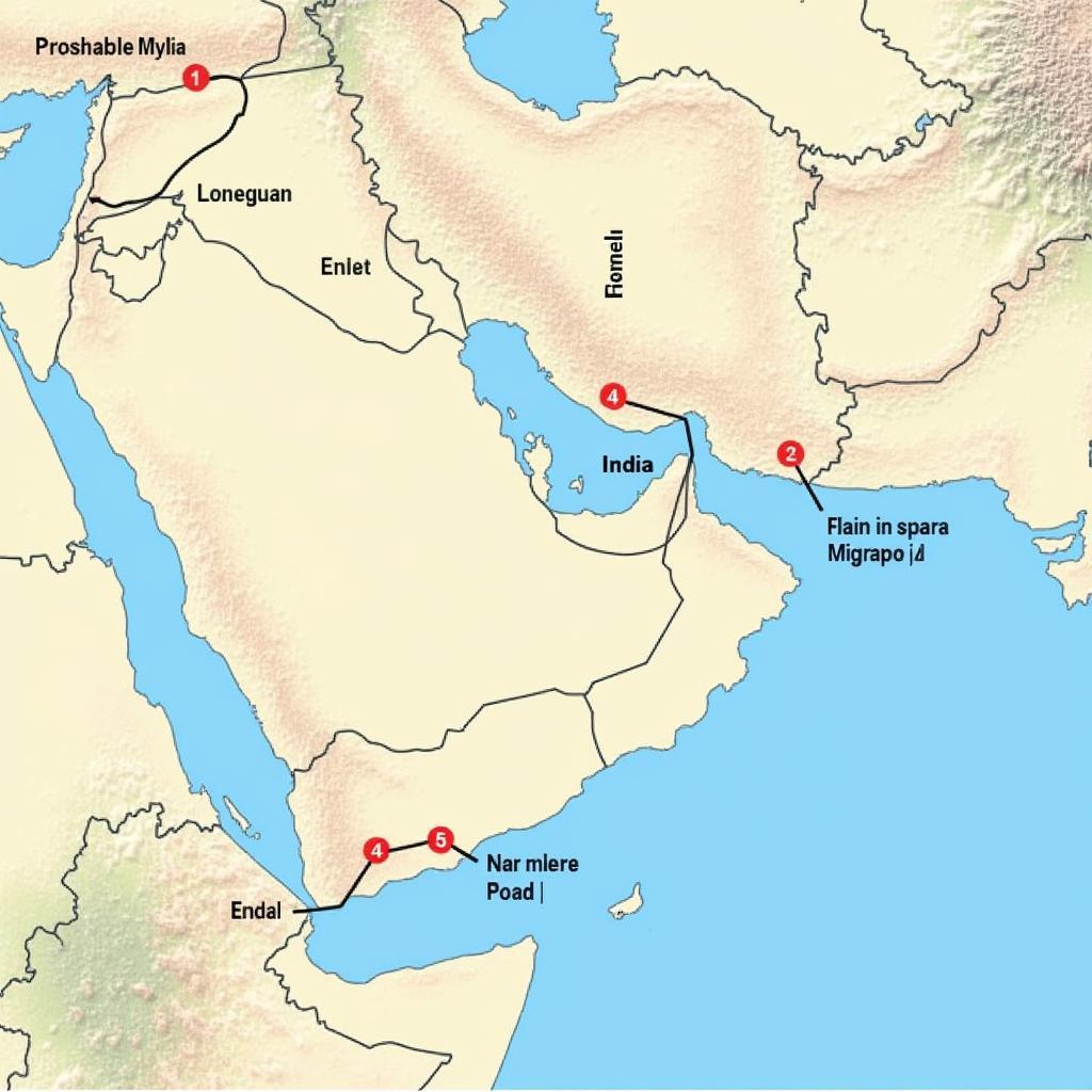 Genetic Migration Map from Africa to India