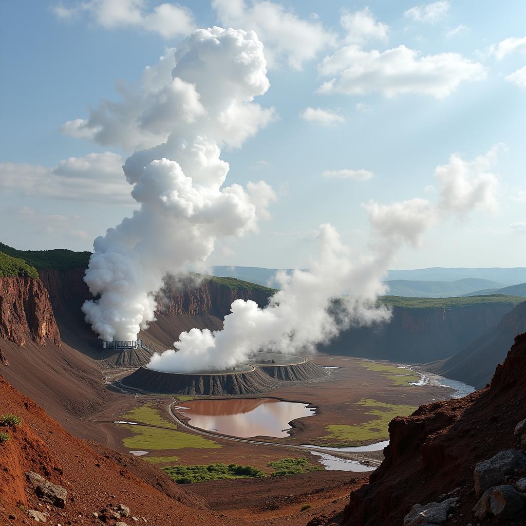 Geothermal Power Plant Utilizing Energy from the African Rift