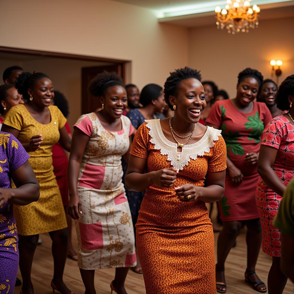 Ghanaian Christian Wedding Reception with Traditional Dancing