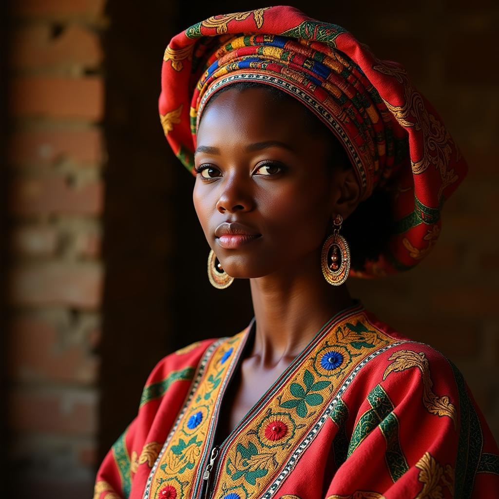 Habesha Woman in Traditional Dress