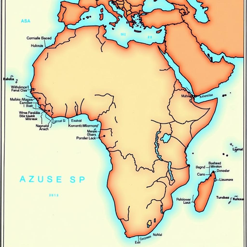 Historical Map of African Capitals During the Colonial Era