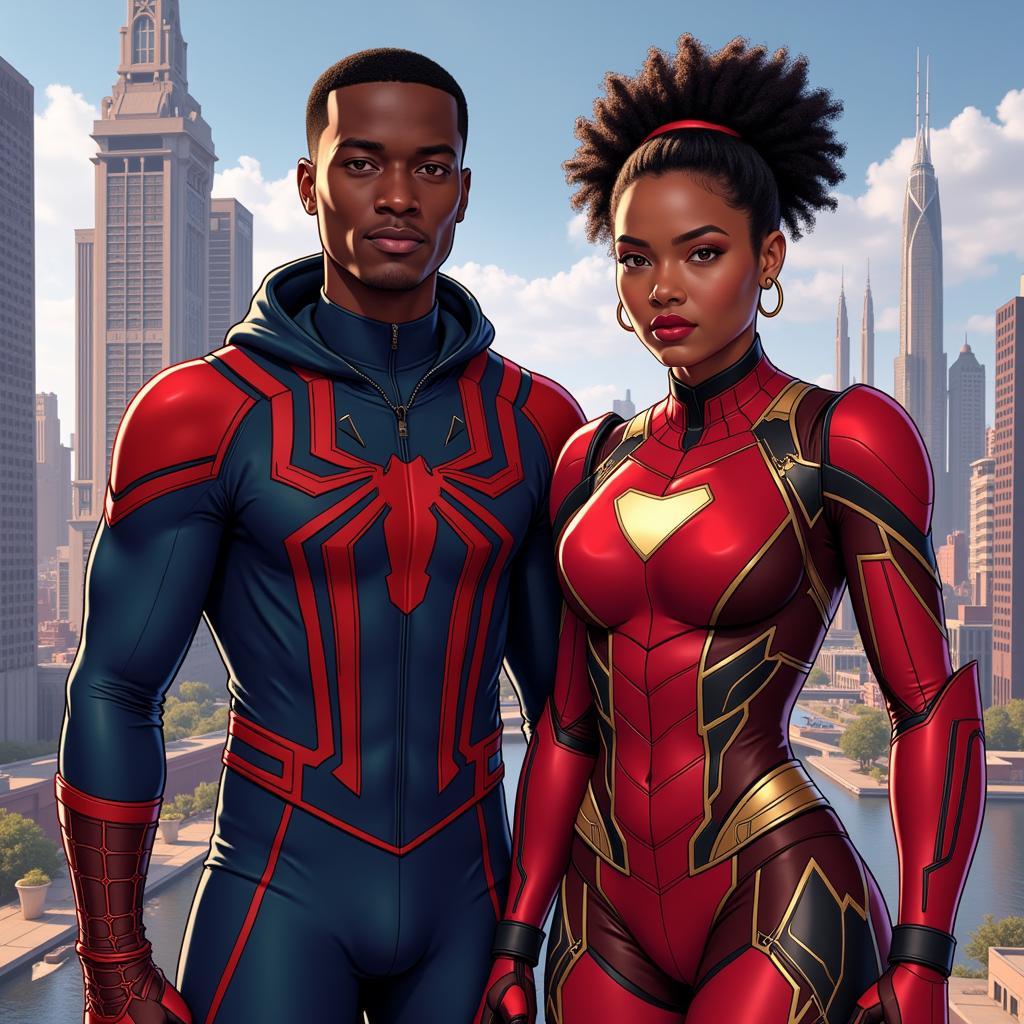 Modern African American Marvel characters like Miles Morales and Riri Williams