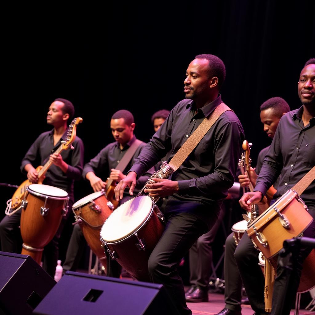 Modern African Conga Band Performing Live