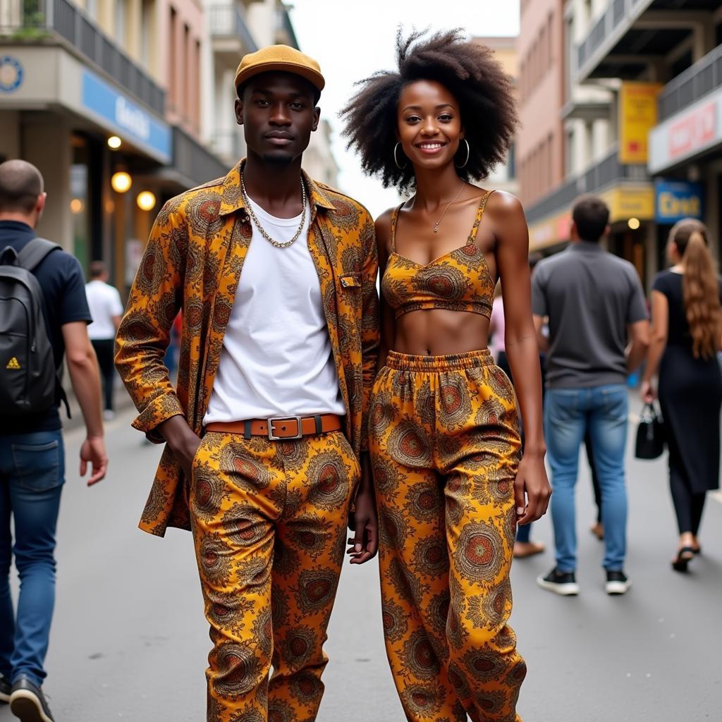 Modern African Couple Fashion Streetwear