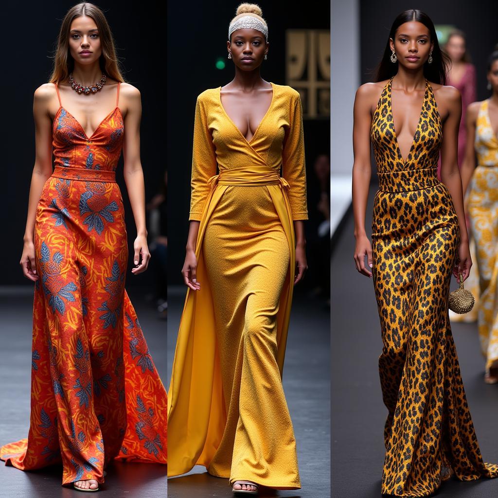 Modern Interpretations of African Erotic Sexy Long Gowns