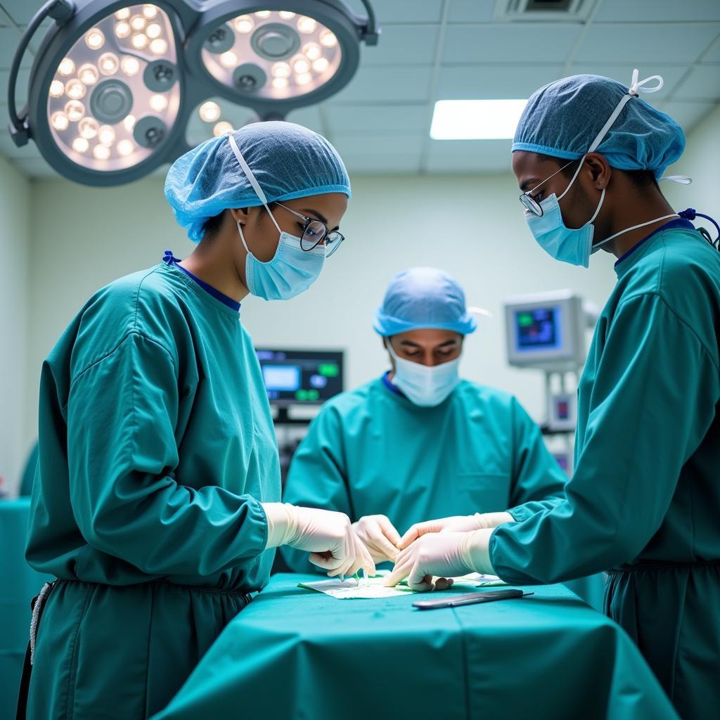 Modern Operating Room in an African Hospital