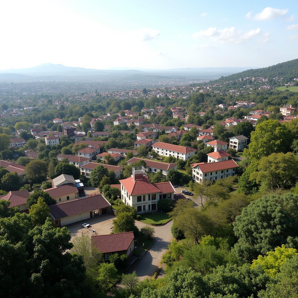 Panoramic Cityscape of Montee Louis, Libreville, Gabon