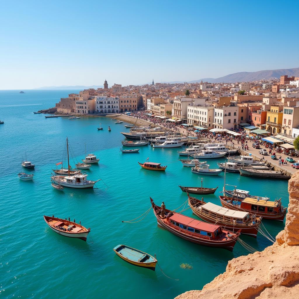 Bustling Moroccan Port City on the Mediterranean