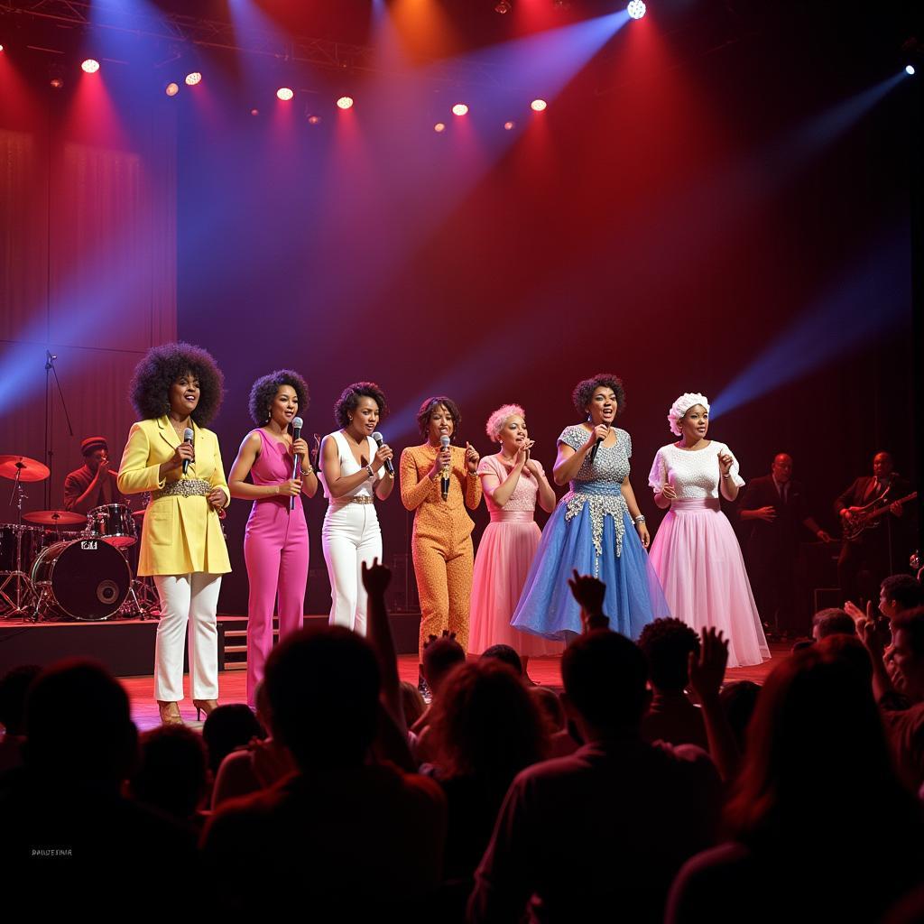 Motown Singers Performing on Stage