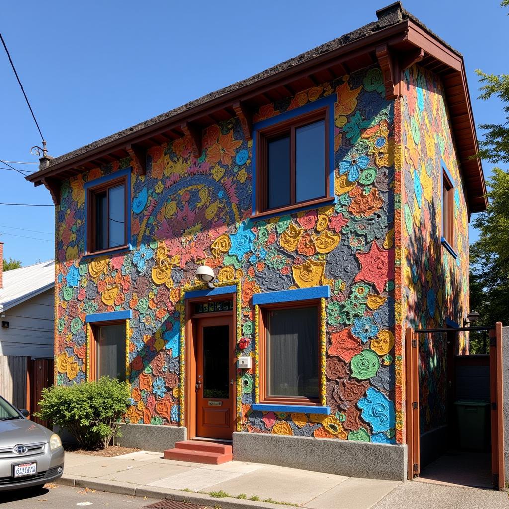 N'krumah House Bead Mosaics in Detroit