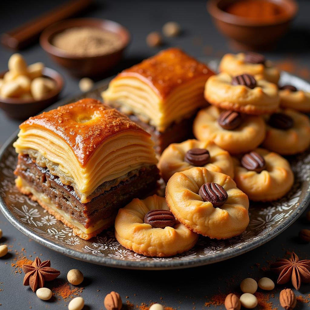 North African Jaje Pastries: Baklava and Ma'amoul