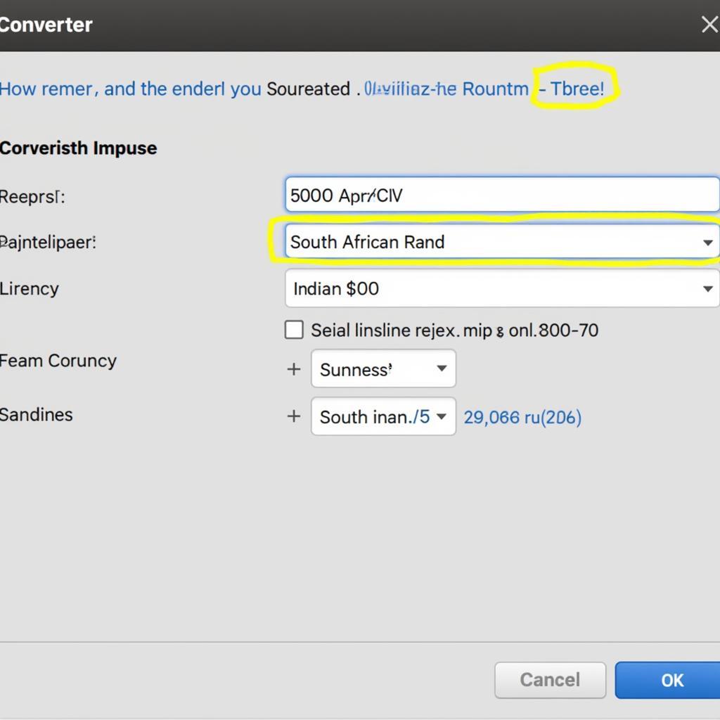 Online Currency Converter ZAR to INR