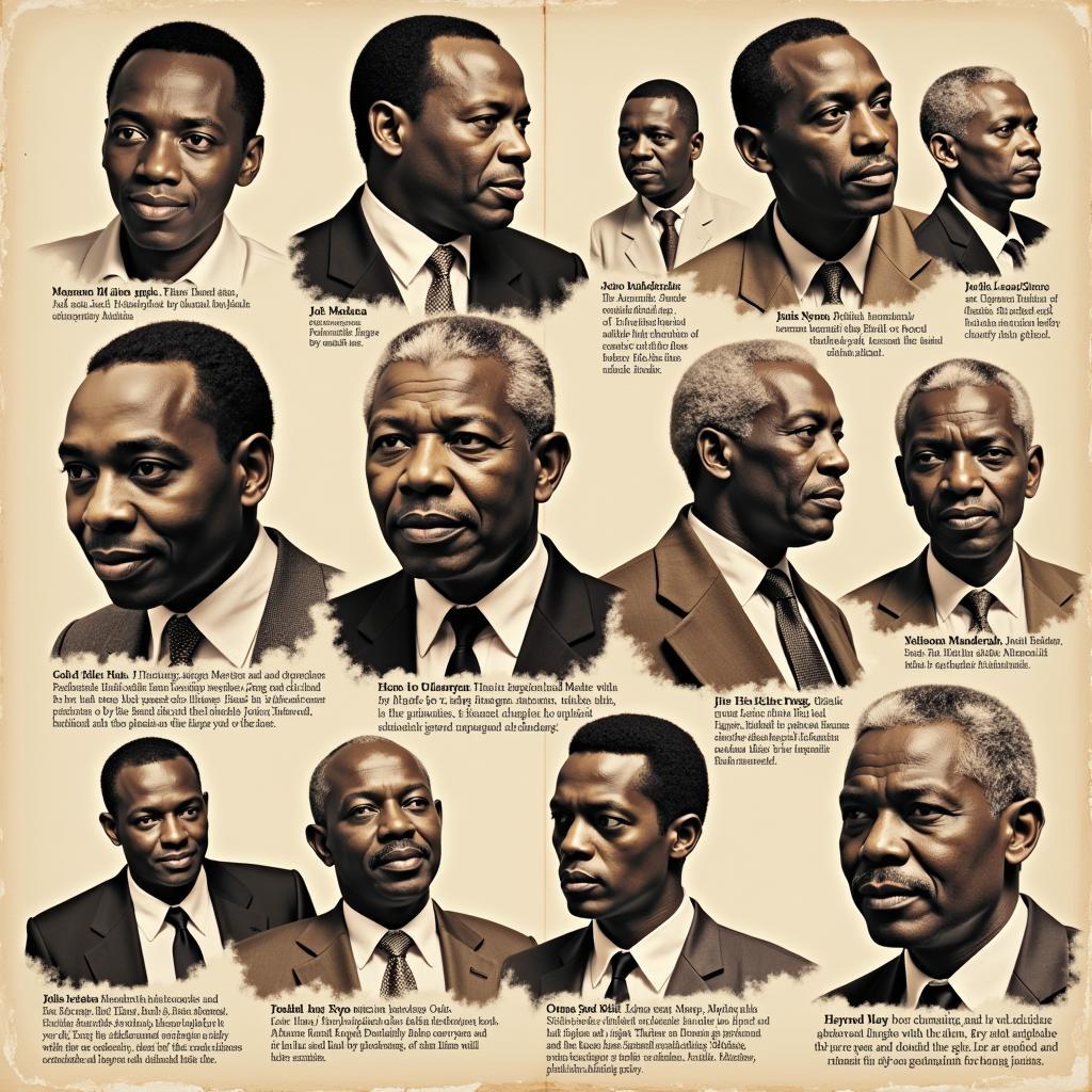 Post-Independence African Leaders: Portraits of influential African leaders who played key roles in their countries' independence movements and early nation-building.