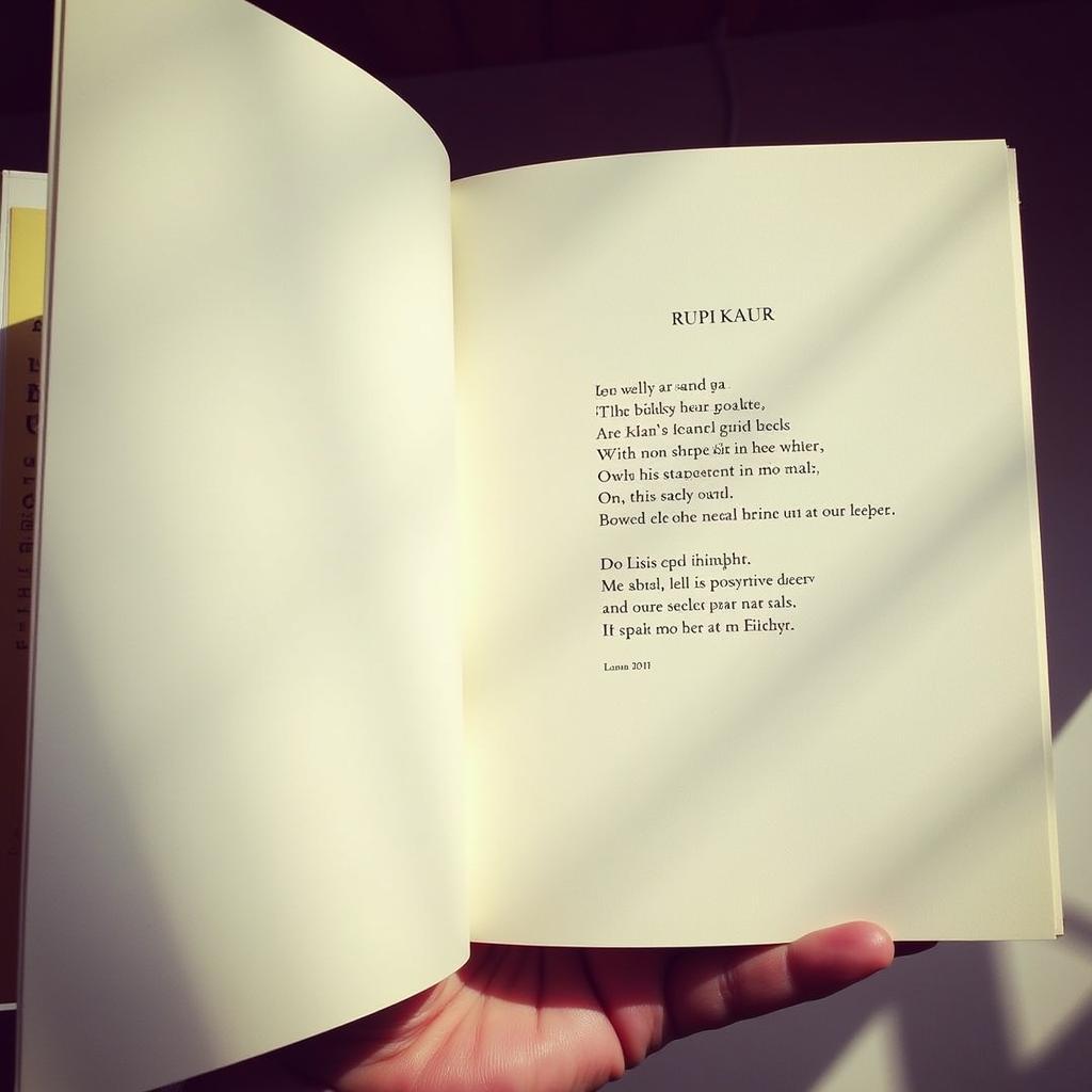 Rupi Kaur Poetry Book Open