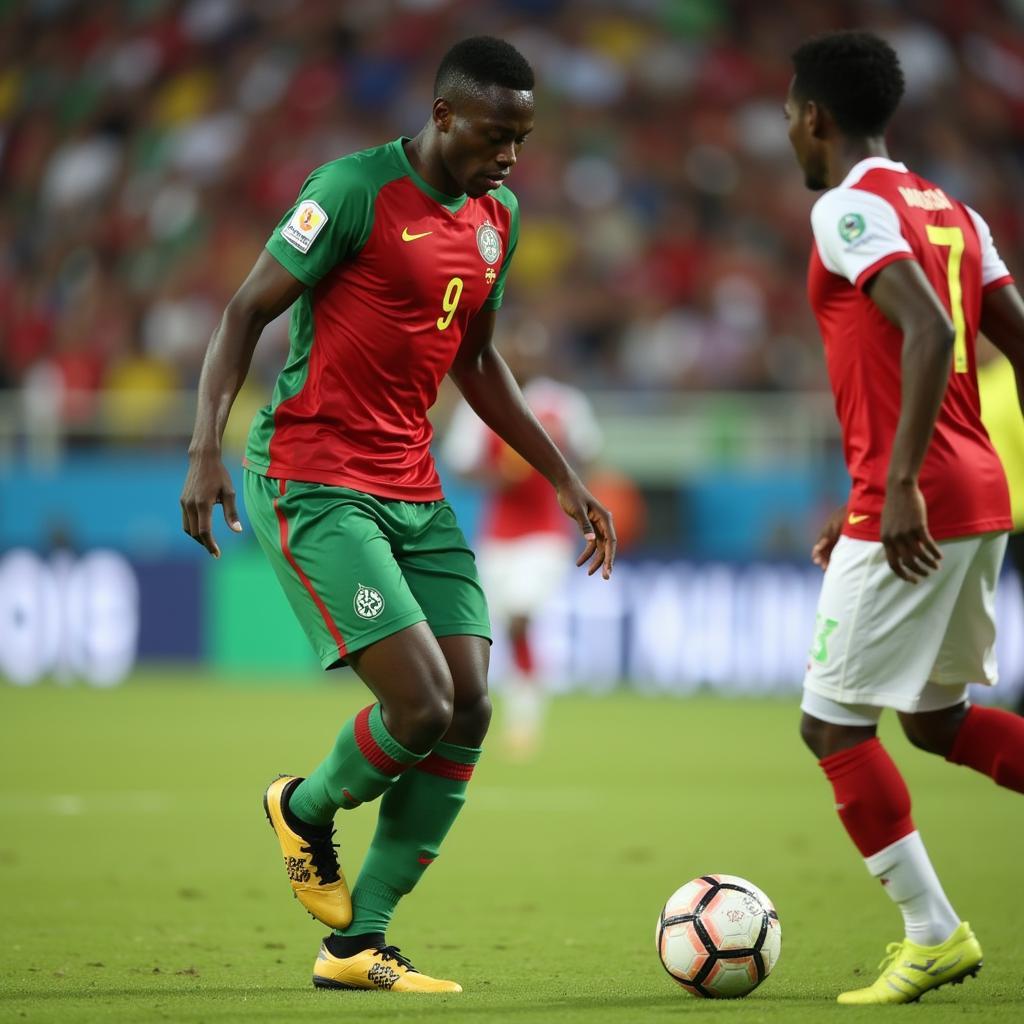 Sadio Mané playing for Senegal in AFCON 2019