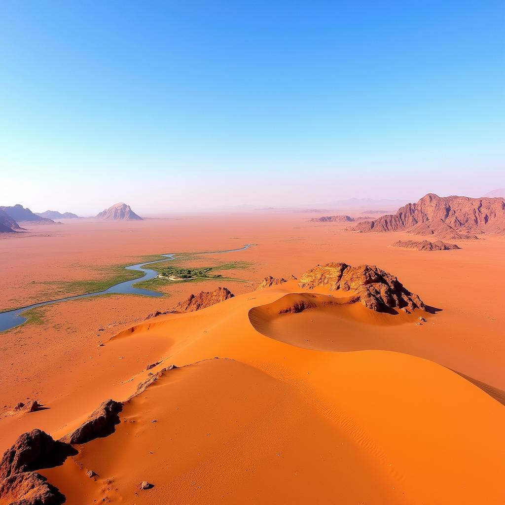 Sahara Desert Landscape across multiple African countries