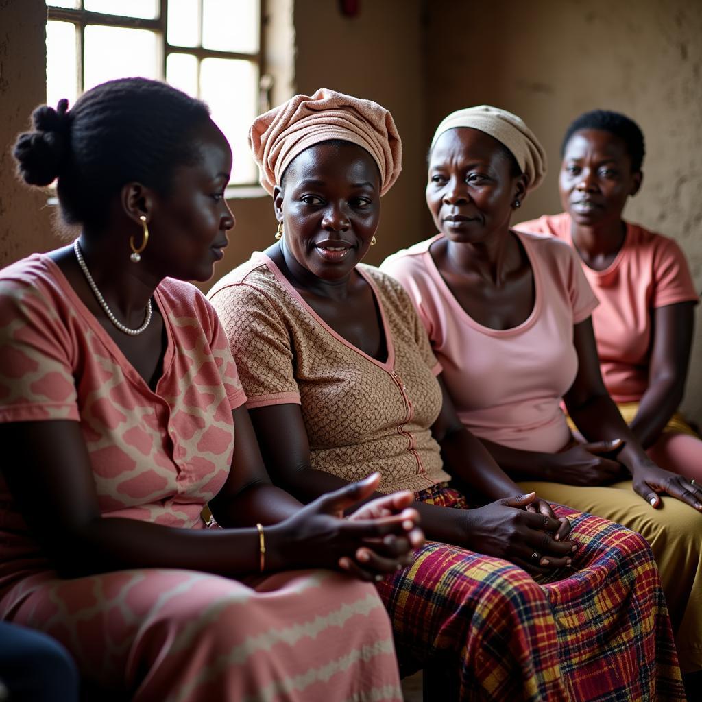 Women in Africa supporting each other