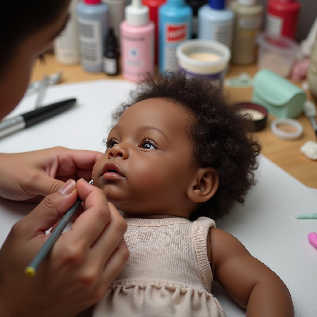 Silicone Baby Doll Artist at Work