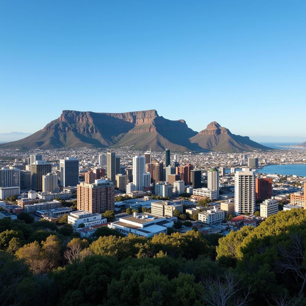 South Africa Cape Town Table Mountain Panorama