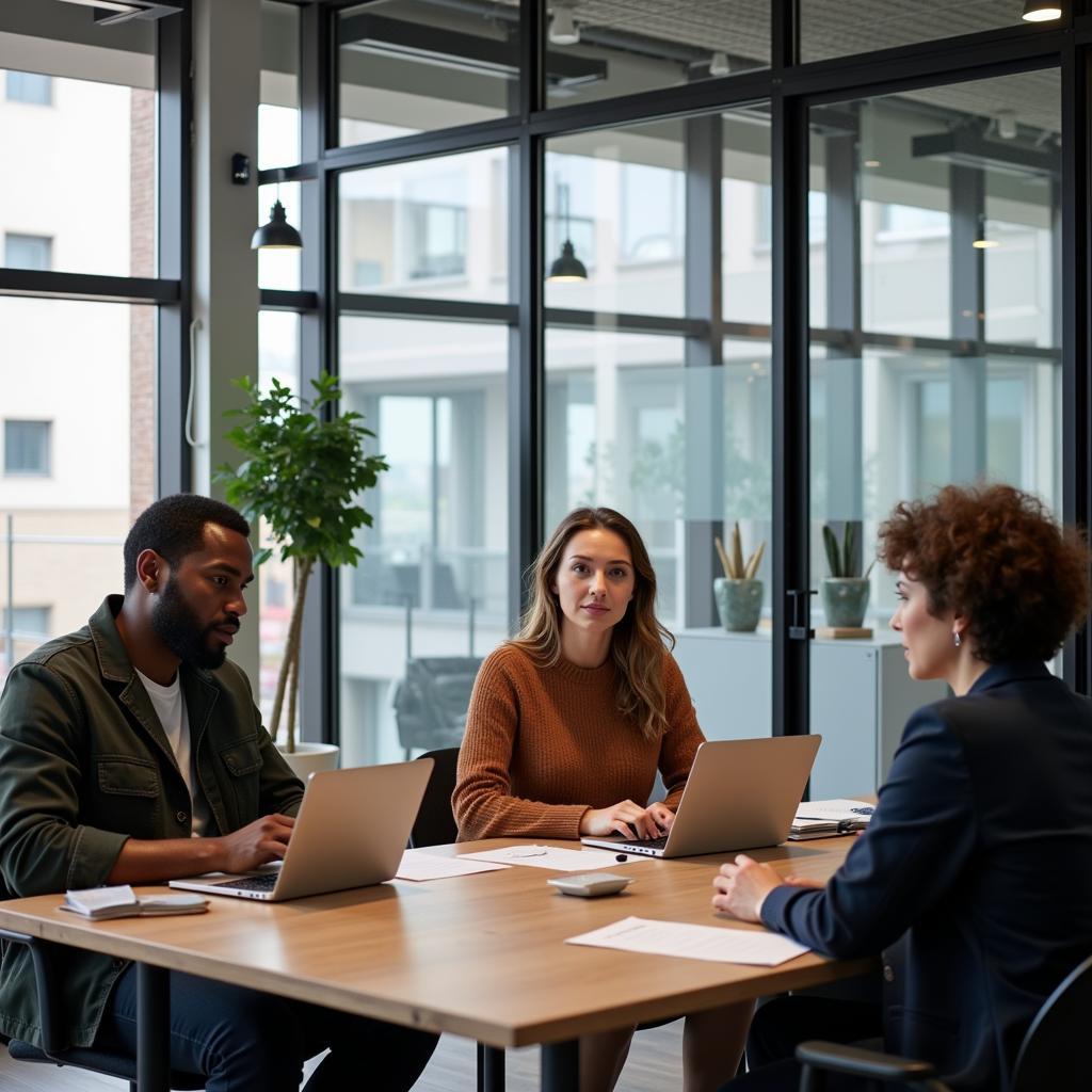 Business meeting taking place in South Africa