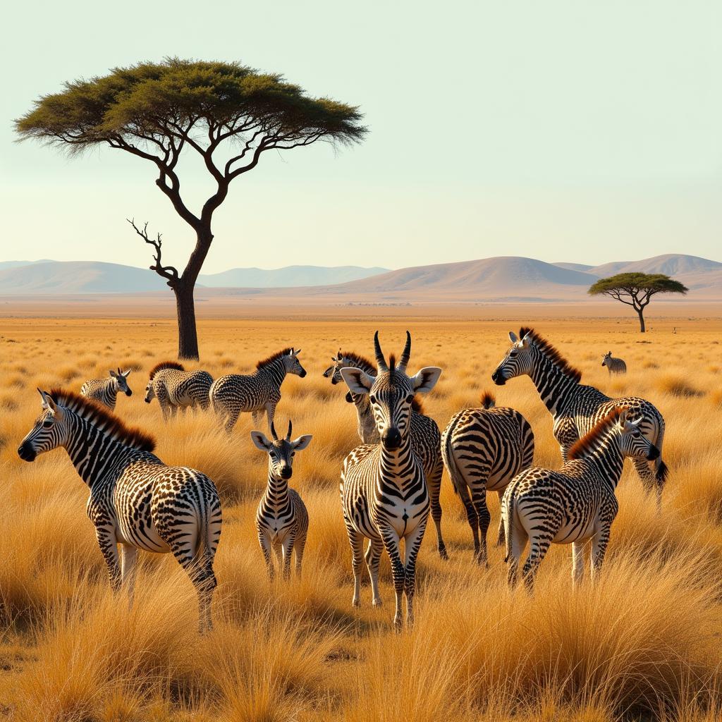 Spotted Animals Camouflage in African Savanna