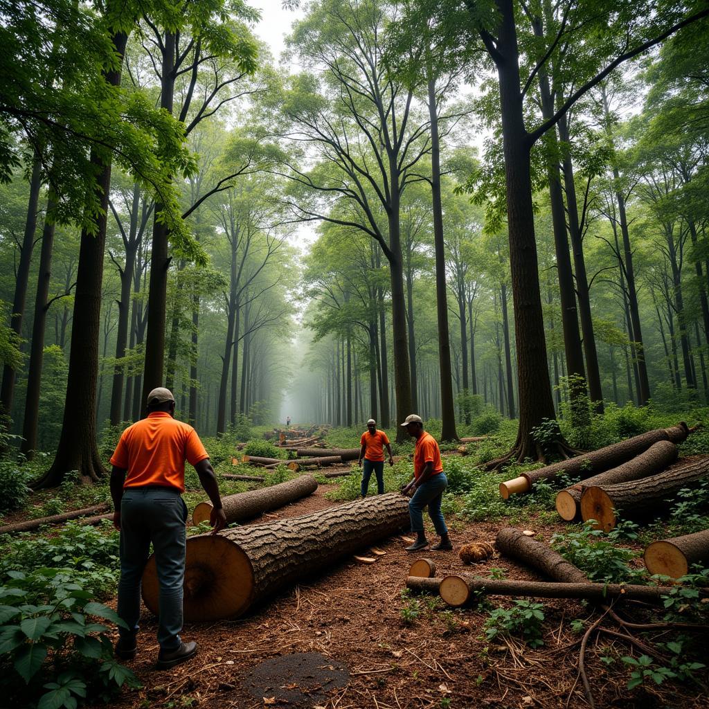 Sustainable harvesting practices for African ebony trees