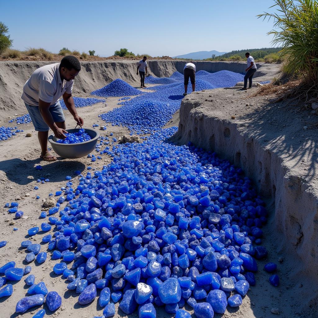 Tanzanite Gemstone Mine in Tanzania