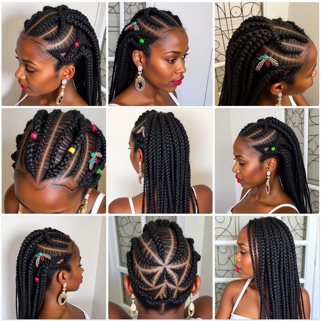 Traditional African Hairstyles Decorated with Beads