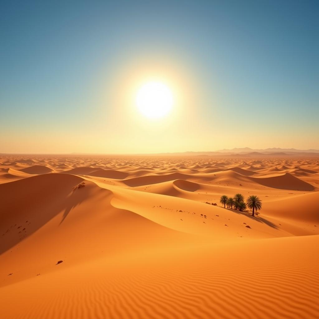 Desert landscape in Egypt near the Tropic of Cancer