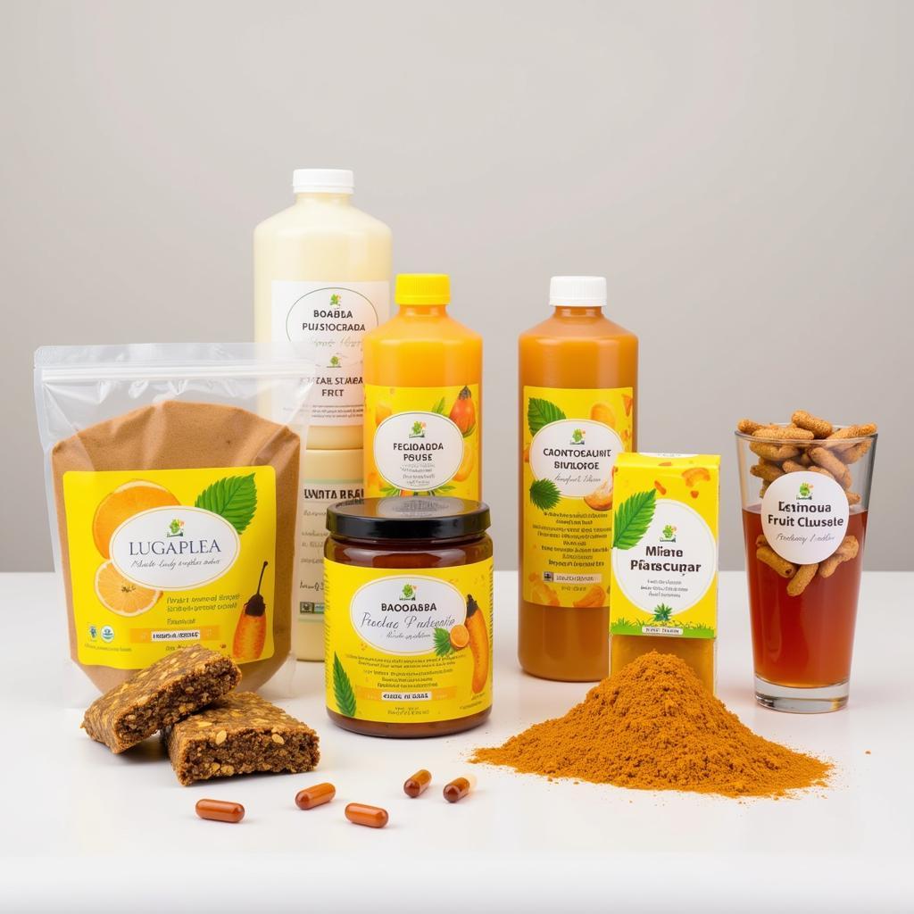 Various African Baobab Fruit Products